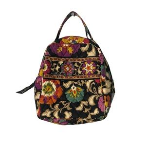 Vera Bradley Suzani Floral Print Zip Top Lunch Bag Quilted